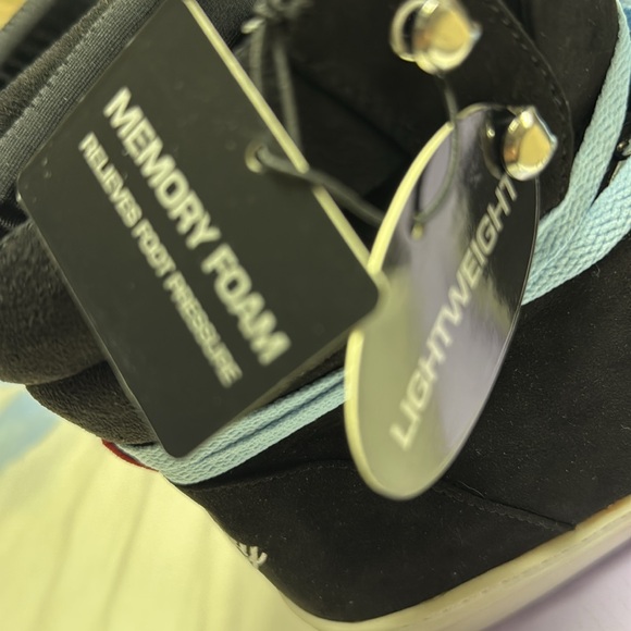 Pastry Riverside sz10 women hi-top dance walking sneaker black suede blue laces - Picture 9 of 16